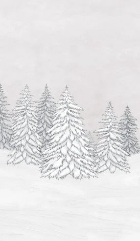 Papier peint montagne télécabine rouge