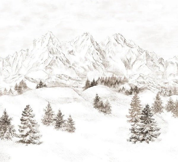 Papier peint montagne massif des Alpes