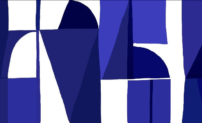 Papier peint Memphis style bleu, XXL, tendance