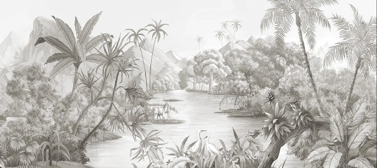 Papier peint restaurant jungle pittoresque, XXL, tendance