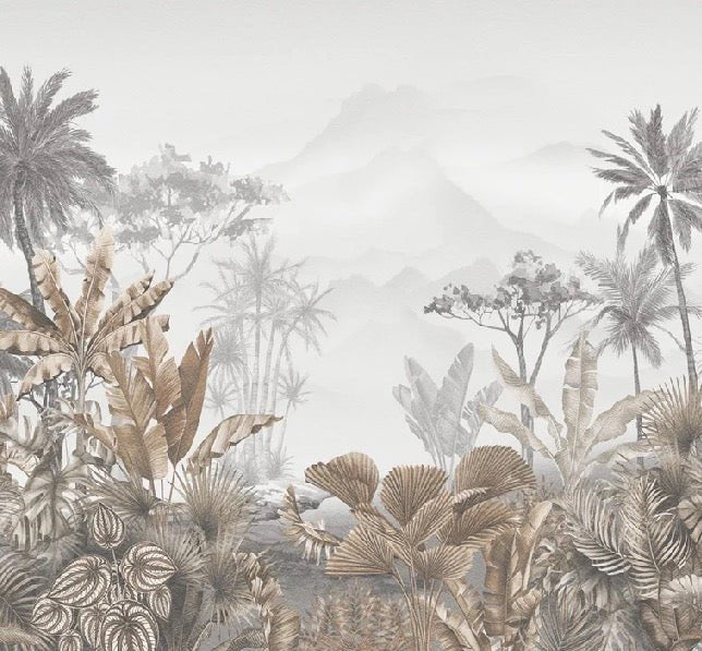 Papier peint tendance tropical sepia