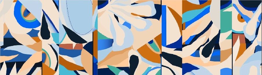 Papier peint abstrait vibrant, XXL, tendance