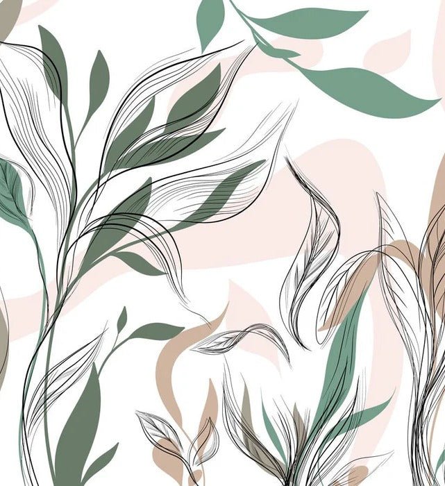 Papier peint panoramique fleur graphique