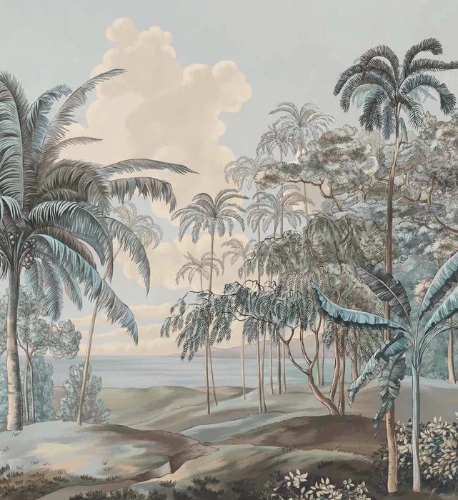 Papier peint paysage Célèbes bleuté, XXL, tendance