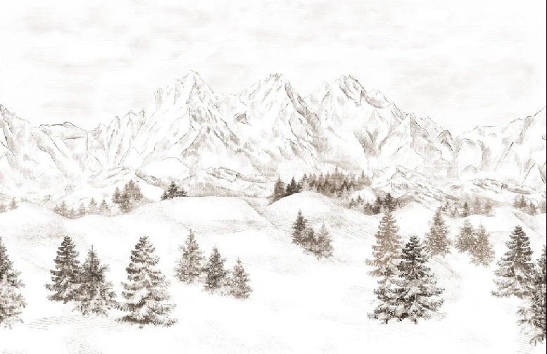 Papier peint montagne massif des Alpes