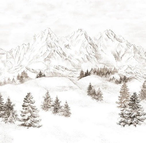 Papier peint montagne massif des Alpes