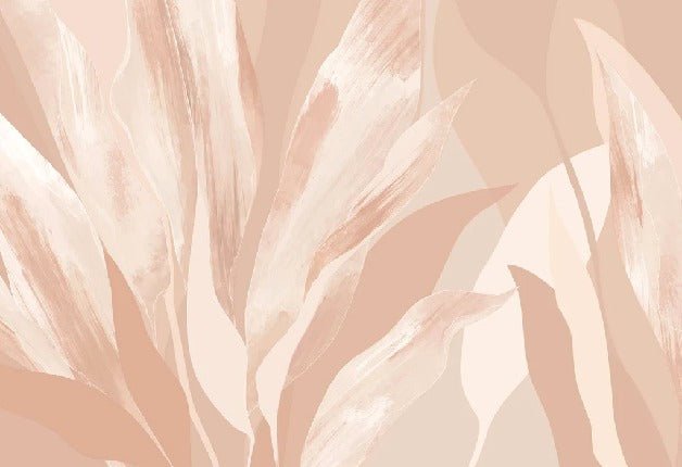 Nude floral wallpaper