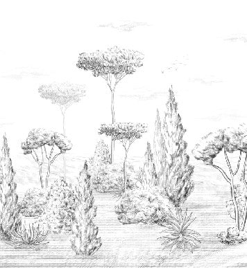 Papier peint panoramique forêt antique