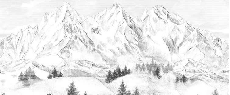 Papier peint montagne sommets de Chamonix