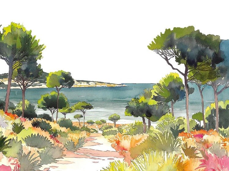 Panoramic summer air wallpaper