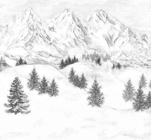 Papier peint montagne sommets de Chamonix