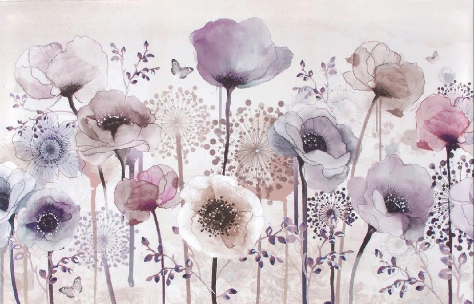 Fleur Parme wallpaper