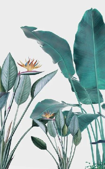 Papier peint panoramique tropical bananier, mural concept, tendance