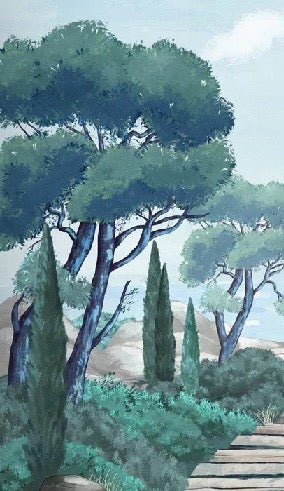 Papier peint balade dans les calanques, XXL, tendance