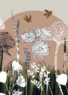 Papier peint panoramique illustration florale, XXL, tendance