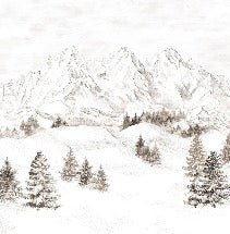Papier peint montagne massif des Alpes