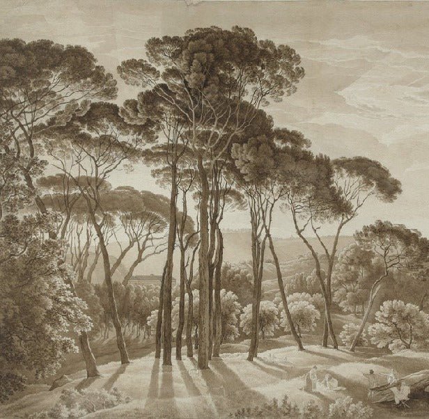 Papier peint panoramique paysage italien ambré, XXL, tendance