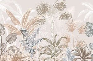 Papier peint panoramique jungle terracotta, XXL, tendance