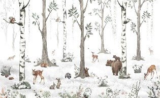Papier peint animaux printemps forêt, XXL, tendance