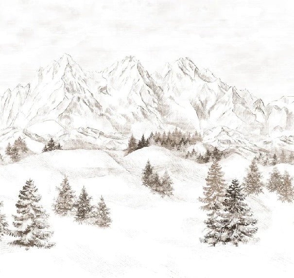 Papier peint montagne massif des Alpes