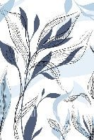 Blue graphic flower wallpaper