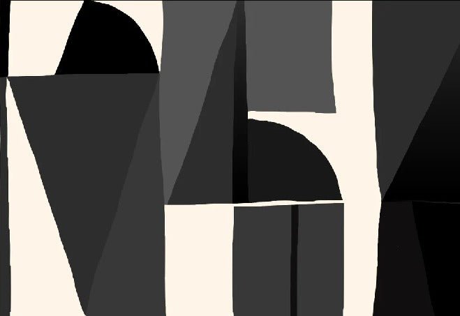 Memphis style black wallpaper