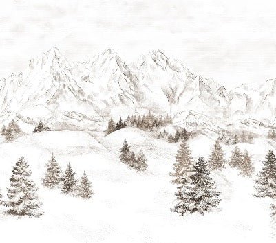 Papier peint montagne massif des Alpes