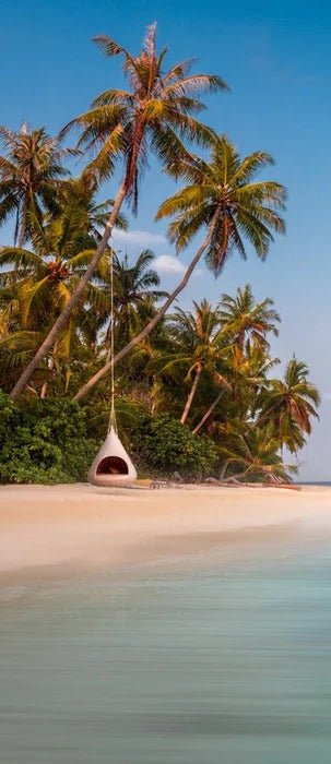 Papier peint panoramique cocotier plage, XXL, tendance