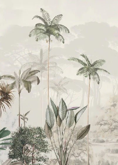 Papier peint panoramique jungle eden vert