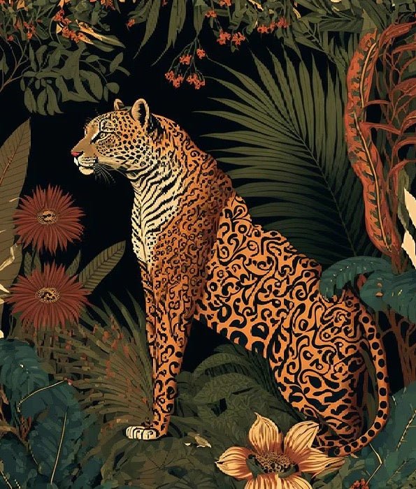 Papier peint exotique tigre
