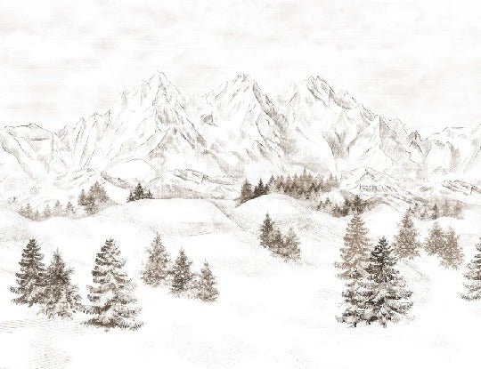 Papier peint montagne massif des Alpes