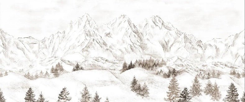 Papier peint montagne massif des Alpes