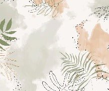 Papier peint panoramique aquarelle végétale, XXL, tendance