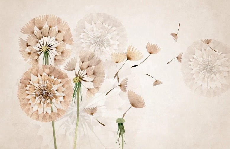 Papier peint fleur pissenlit