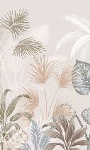 Panoramic terracotta jungle wallpaper