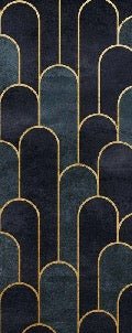 Papier peint toilette dark blue chic