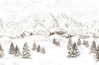 Papier peint montagne massif des Alpes