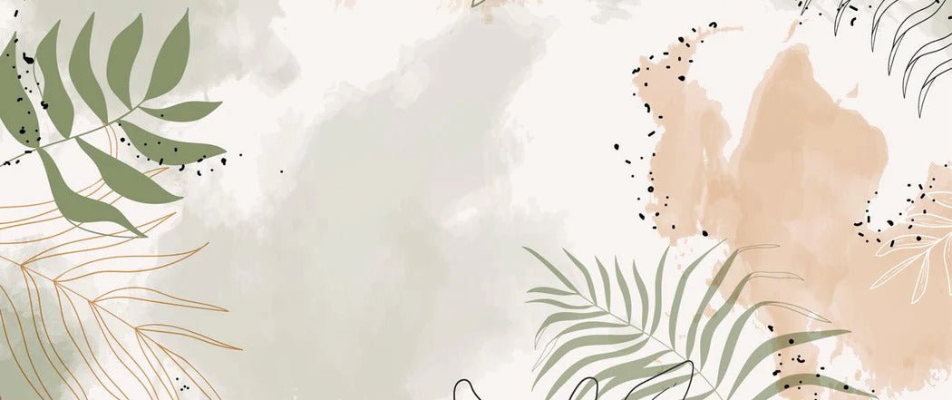 Papier peint panoramique aquarelle végétale