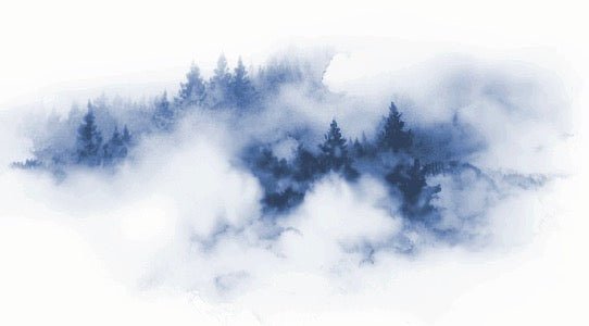 Papier peint brume des Cimes bleu, XXL, tendance