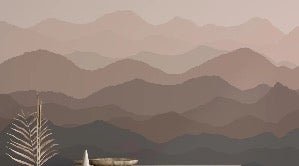 Papier peint panoramique dunes terracotta