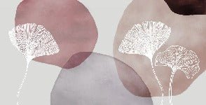 Papier peint panoramique abstrait pourpre