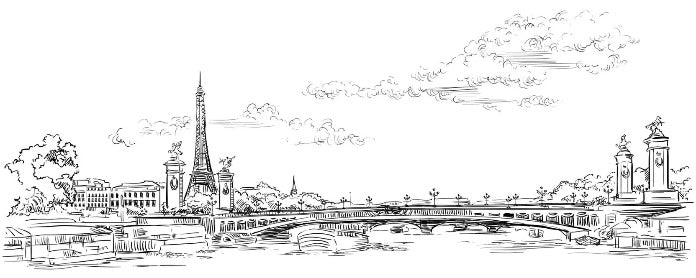 Papier peint pont Alexandre Paris