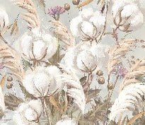 Papier peint panoramique fleur coton