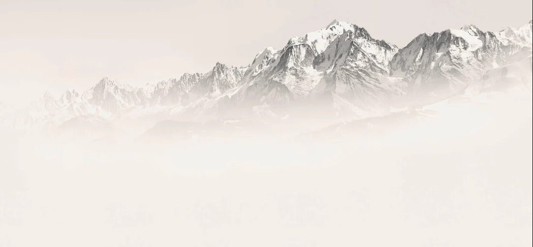 Mont Blanc in sepia mist wallpaper