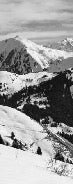 Papier peint montagne noir et blanc les Aravis