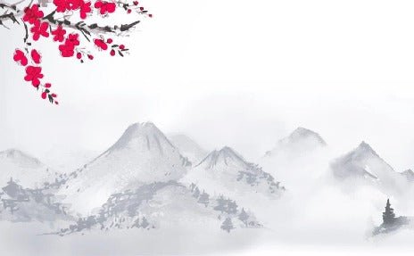 Papier peint zen paysage minimaliste