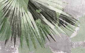 Papier peint panoramique rétro palm gris, XXL, tendance