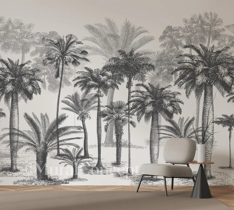 Papier peint Jungle Black & White
