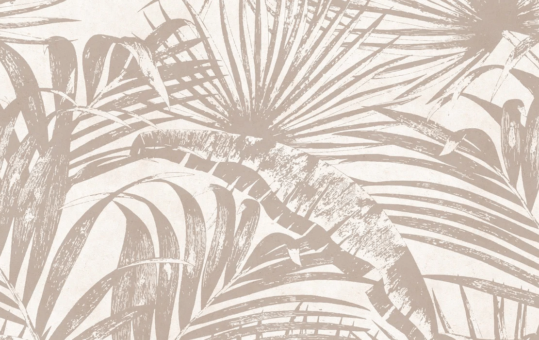 Papier peint monochrome jungle feuille