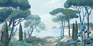 Papier peint balade dans les calanques - Muralconcept